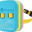 Swim Float Kids Back Belt: Pool Safe Dual-Lock Buckle 140lbs Pull-Tested - Zero Slip-Off Risk Trainer Bubble - 4-Layer Adjustable Buoyancy for Swimmers 3-12 Yrs
