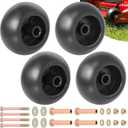 CheeMuii 4 Pack Lawn Mower Deck Wheel Kit Heavy-duty Mower Anti Scalp Deck Wheels Replace for Bad Boy 022-5234-98 Replace for Exmark 103-4051 103-7263 Etc