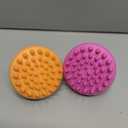 HEETA Silicone Bristles Scalp Scrubber & Massager for Hair Growth, Dandruff Removal & Relaxation - Shampoo Brush with Wet/Dry Hair (Pink & Orange)
