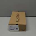 Coutgo Womens Pearl Kitten Heels Closed Pointed Toe Wedding Bride Dress Shoes Ankle Strap Satin Pumps, White, Size 7.5