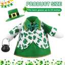 St Patrick's Day Shamrock Goose Outfit Lawn Porch Goose Clothes for 23" St Patricks Day Shamrock Outdoor Patio Yard Lawn Art Decoration (Cute)