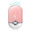 mlogiroa Lash Fan Mini Portable Eyelash Fan Handheld for Eyelash Extension Rechargeable USB C Air Cooling Blower with Built in Sponge Lash Extension Application(Pink)