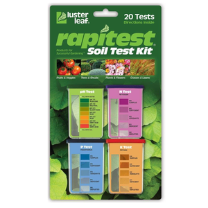 Rapitest Soil Test Kit for Gardens, Vegetables, Flowers and Lawns. USA designed and assembled soil tester completely, quickly and accurately measures/analyzes soil pH acidity and garden nutrients.