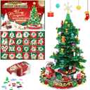 Advent Calendar 2025 Christmas Tree Building Block toys, 24-day surprise Christmas Tree building block countdown calendar Gift box, creative gifts for adults and teenagers during the Christmas holiday