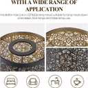 Medium Lamp Shade,Metal Lampshade with Flower Carved Pattern,Modern Style Lampshade for Table Lamp and Floor Light,20 x 12 x 12cm