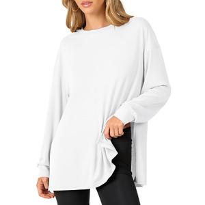 ANRABESS Women's Oversized Long Sleeve shirts Fall Workout Tunic Tops Athletic Gym Tshirts Soft Basic Tees 2026 Outfits XL