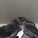 Heated Blanket Throw with 1/2/4/6/8 Hours Auto-Off 10 Heat Level, 50'' * 60'' Cozy Faux Rabbit Fur Bubble Electric Blanket with Overheat Protection(Light Grey)