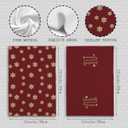 Qeheb Vintage Christmas Snowflake Kitchen Towels Set of 2, Red Christmas Dish Tea Towels for Kitchen, Rustic Winter Holiday Xmas Snowflake Decorative Hand Towels for Bathroom Decor, 16X24In