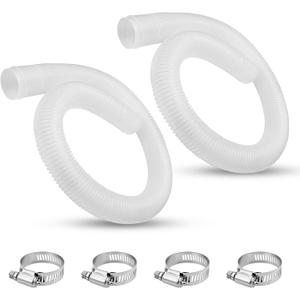 1.5 Inch x 3 ft Pool Skimmer Hose for Intex Above Ground Pool Skimmer Pump Replacement #10531 25016, 1-1/2 Inch Surface Skimmer Transfer Hose - 2 PCS