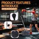 Stiatu Punching Bag with Stand, Heavy Boxing Bag Height Adjustable Reflex Bar and Speed Punching Bag for Adults & Youth, Home Gym Training Equipment for MMA Fitness Stress Relief, Pro