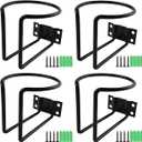 TIHOOD 4PCS Boat Ring Cup Holder Stainless Steel, Wall Mounted Cup Drink Holders for Boat, Universal Cup Holders for Marine, Yacht, Truck, RV, Trailer, Installs on Walls and Rails