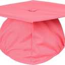 Newrara Graduation Unisex Matte Adult Graduation Cap with Tassel (Pink)