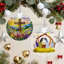 Christian Gifts: Nativity Scene Christmas Ornaments (Religious Christmas Decorations) | Christian Holiday Decor, Holy Family Decoration, Religious Gifts, Baptism Gift & Unique Faith Festival Gift
