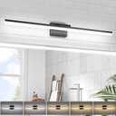 VOLISUN Modern Bathroom Vanity Light 39.4 inch, 34W Dimmable 5CCT Led Bathroom Light Fixture Over Mirror, Black Bar Vanity Light for Bathrooms Mirror Cabinets Bedroom
