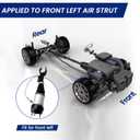 Air Strut Suspension Shock Absorber Compatible with 13-18 Benz ML-Class W166 ML250/350/400/500/550 GL-Class X166 GL350/450/500/550/GL63 AMG, OEM Part Number A1663201313, A1663230300