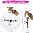 2 Pcs Honeymoon Sand Keepsake Jar 2025, Engagement, Wedding, Bridal Shower Gift, Romantic Honeymoon Gifts for Newlywed Couple(Equipped with a gift box)