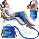 Cold Therapy Machine, Portable Ice Therapy Machine for Knee After Surgery with Programmable Timer & Flow Rate, Quiet Pump, Knee Pad, Cold Therapy Unit for Long-Term Relief and Recovery (Deep Blue)