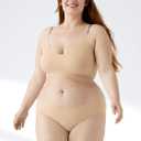 True & Co Women's True Body Triangle Convertible Strap Bra (Beige, L)