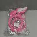 QDTK Easter Bunny Ears Headbands Easter Day Hairband Rose Plush Easter Rabbit Ear Hair Band Headpiece for Easter Birthday Party for Women and Girls Pack of 2