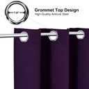 ChrisDowa Blackout Curtains 80 Inches Long 2 Panels Set for Living Room, Grommet Thermal Insulated Room Darkening Curtains for Bedroom (Royal Purple, 52 x 80 Inch)