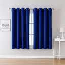ChrisDowa Grommet Blackout Curtains for Bedroom and Living Room - 2 Panels Set Thermal Insulated Room Darkening Curtains (Royal Blue, 52W x 54L)