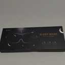 MZOO Luxury Sleep Mask for Back, Side Sleeper, Complete Light Blocking Sleeping Eye Mask Night Blindfold, 3D Zero Pressure & Spacious for Lash Extensions, Breathable Soft Eye Cover Flight Nap Travel (M-gray (Black Edge))