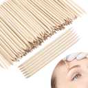 Demissle Eye Brow Wooden Wax Sticks Mini Waxing Applicator Sticks Lip Nose Eyebrow Wood Craft Small Facial Hair Spatula Applicator for Home Spa Hair Removal Smooth Skin Use(400 Pieces)