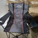 FAIR WIND 2 Pack Fully Padded Oversized Camping Chair Heavy Duty Lawn Chair Set with Adjustable Lumbar Support, Cooler Bag & Cup Holder for Camp, Outdoor,Sports - Support 500LBS