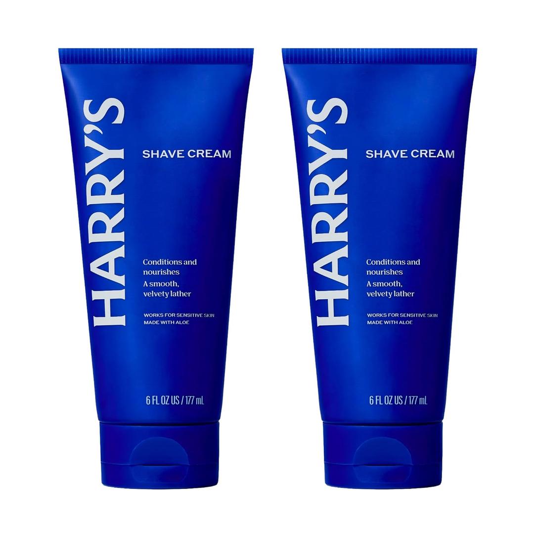 Harry's Shaving Cream for Men with Aloe and Eucalyptus  (2 Pack) 6 oz  Conditions Skin and Softens Facial Hair for Shaving  Safe for Sensitive Skin