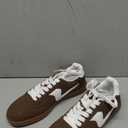 Sneakers for Women Business Casual Tennis Shoes Comfortable Lace up Slip on Women's Fashion Sneakers (8.5, Chocolate)