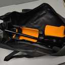 3-Angle Adjustable Forearm Crutches for Adults - Ergonomic Non-Slip Handles with EVA Elbow Support, Foldable Arm Crutches Forearm for Leg Injury, Surgery Recovery, Disabled (1 Pair) (Black+orange)