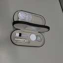 Eyeglass Case Double Sided Travel Size Cute Portable Contact Lens Box 2 in 1 Multifunction With Tool for Daily Outdoor Office, Black