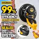 Drywall Sander, 950W 8.5A Electric Drywall Sander with Vacuum Dust Collector, 9 Variable Speed 800-2100RPM, 26FT Power Cord, Wall Sander for Popcorn Ceiling, Pole Sander for Drywall (Yellow)