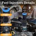 Fuel Injector 4 Holes Compatible with Chrysler 300 2005-2010, Pacifica 2005-2008, Sebring 2004-2010, Dodge Avenger 2008-2010, Charger 2006-2010 Replaces OE 0280158028 04591986AA (Set of 6)
