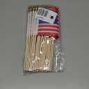 Batiyeer 100 Pcs Small American Flags on Sticks 8 x 12 Inches Little American Flags for Outside Little Us Stick Flags with Handheld and Grounded Multi Purpose Flagpole for 4th of July Veterans Day