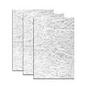 TOEPODO Pearlescent Ripple Cast Acrylic Sheets 1/ 8 Thick for Laser Cutting Plexiglass Sheets for Art Design Crafting DIY Home Decore Festival Ornaments (3, White Marble, 8x12 Inch)