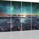 UMIACOUSTICS 8 Pcs 0.7Inch Thick Art Acoustic Panels, Total 47.2” x 31.5” Decorative Acoustical Wall Panels, Sound Absorbing Art Panels for Home, Office, Hotel, Recording Studio, Stars Daybreak