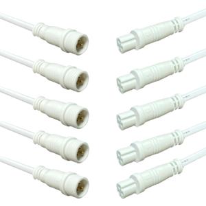 10Pairs White 3 Wire Waterproof Connector,22AWG 3 Pin Electrical Connector,11.8in/30cm Wire Waterproof Male Female Connector for Car, Truck, Boat,Indoor/Outdoor LED Strip Lights