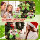 12 Pcs Lime Green Bow for Christmas Tree 6 Inch Green Furry Christmas Hanging Wreaths Bow Holiday Dot Bows Ornaments for Xmas Gift Wrapping Garland Mantel Home Party Decor Party Supplies