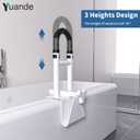 Bathtub Grab Bar, YuanDe 20 x 6 Inch Adjustable Bathtub Safety Rail with Height & Width Adjustment, Heavy-Duty Tub Handle for Elderly Seniors, Disabled & Injury Recovery