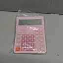 Calculators Desktop, Desk Calculator with Large 2 Line Display, Talking Basic Calculator with big Button & Adjustable Volume, 4 Function Calculators for Business, Students,School Office Supplies(Pink)