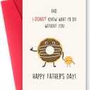 5 x ICOOLYI Funny Father’s Day Card Dad – Fathers Day Gift for Dad from Daughter, Son, Wife