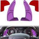 Steering Wheel Shift Paddle Extended Shifter Trim Cover for Dodge Challenger Charger Durango RT & Scat Pack 2015-2024, for Jeep Grand Cherokee 2014-2021 Interior Decoration Accessories (Purple 2PCS)