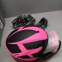 Motocross Helmet,Youth Adult ATV Dirt Bike Motorcycle Helmet,BMX 4-Wheeler Off-Road Mountain Bike Helmet,DOT Certified,W/Gloves Goggles Mask 4-Piece Set (X Pink, Large)
