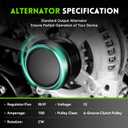 11385N Alternator 1.8L L4 Replacement for Toyota Corolla 2009-2011, Matrix 09-10, Pontiac Vibe 09-10, Scion xD 08-14, 12897, 1042102800, 0986CR6103, AL3370X, 6-Groove Clutch Pulley, 100 Amp