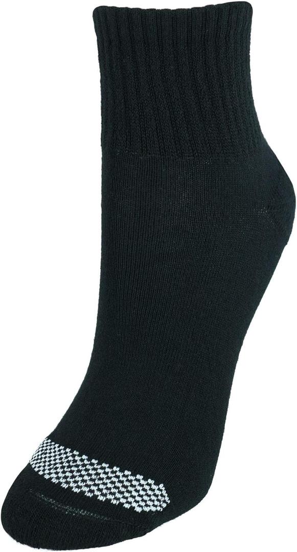 Hanes Womens Cool Comfort Toe Support Ankle Socks, 6-pair Pack (Black)