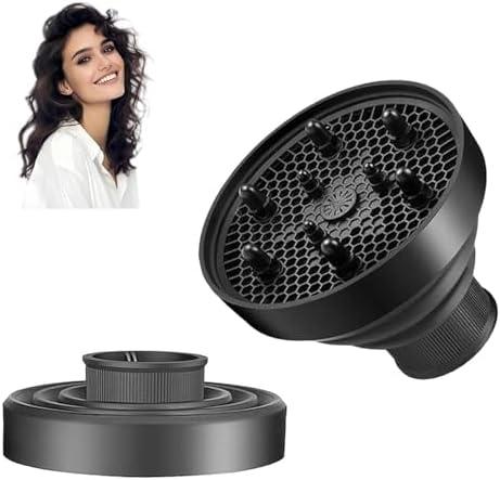 Collapsible Hair Dryer Diffuser Fit 1.57’’-1.96’’(4-5cm) Round Nozzle, Travel Hair Curly Difusor Attachment, Portable Silicone Diffuser for Hair Dryers, Salon Home Hair Blow Dryer Diffuser (Black) Collapsible Hair Dryer Diffuser Fit 1.57’’-1.96’’(4-5cm) Round Nozzle, Travel Hair Curly Difusor Attachment, Portable Silicone Diffuser for Hair Dryers, Salon Home Hair Blow Dryer Diffuser (Black)
