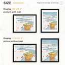 Picrit 18x24 Black Poster Frame 7 Pack, Display Pictures 16 x 20 Picture with Mat or 18 x 24 without Mat for Horizontal or Vertical Wall Mounting, Wall Gallery Photo Frames