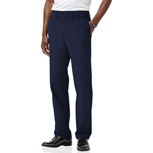 Soojun Men's Cotton Relaxed Fit Full Elastic Waist Twill Pants 42Wx28L