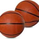 Botabee 5" Rubber Mini Basketballs (2-Pack) - Realistic Bounce and Grip for Indoor and Outdoor Play - Small Basketball for Kids - Durable and Fun, Perfect for Mini Hoops